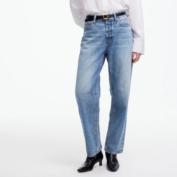 MADEWELL Darted Barrel-Leg Jeans Dobbins Light Wash 26 - Picture 2 of 11